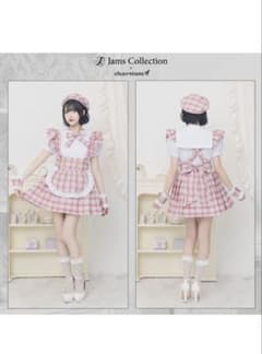 コスプレ リリパレ アイドルチェックメイド レディース フリーサイズ ピンクのサムネイル