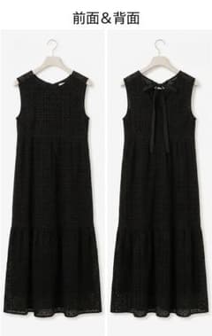 JILLSTUART ノースリーブ レースワンピース ブラックのサムネイル