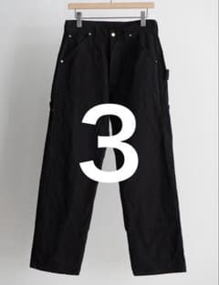 コモリ COMOLI コットンダック ペインターパンツ 26SS ブラック 3