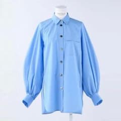 ENFOLD ボリュームスリーブ ベーシックシャツ ブルー 美品 - メルカリ