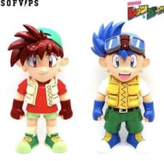 未開封　爆走兄弟レッツ＆ゴー！！」烈と豪　ソフビ　全高約23センチ　コンプ 未開封 爆走兄弟レッツ＆ゴー！！」烈と豪 ソフビ 全高約23センチ