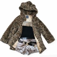 即購可　Nodress 豹柄　ファーコート　ブルー　完売品　レア　y2k 00s Nodress ファーコート 豹柄 ブルー 完売品 y2k 00s 00s Y2K semantic