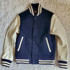 極美品 Gold 東洋エンタープライズ スタジャン レザー袖 36 紺