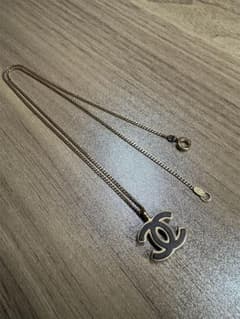 ヴィンテージ】CHANELマットゴールド×ウッド ココマーク ネックレス 