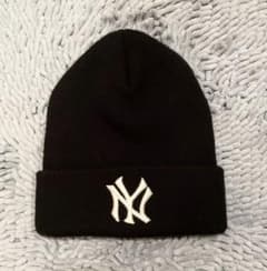 90s ny yankees ニット帽 ニットキャップ ビーニー ブラックのサムネイル