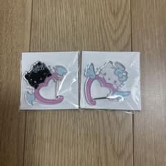 Angel×Devil 헬로키티 아크릴 카라비나 열쇠 고리 2개 세트