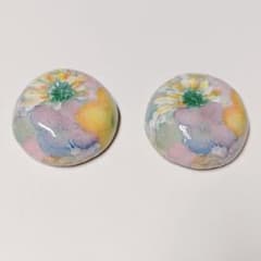 新品・未使用】工房ゆずりは 彩優花 箸置き2個セット 瀬戸焼 和食器