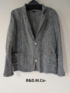 R&D.M.Co- ブラックxホワイトリネンジャケット - メルカリ