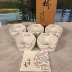 深川製磁 六角小鉢揃 梅の絵 未使用品 - メルカリ