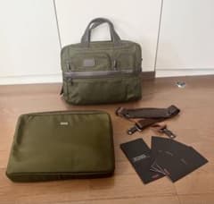 美品】TUMI トゥミ ビジネスバッグ 2way カーキ オリーブ PC収納付