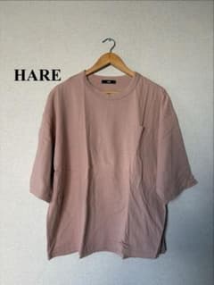 HARE ポケット付き 七分丈 Tシャツ S ピンク メンズ 夏服のサムネイル