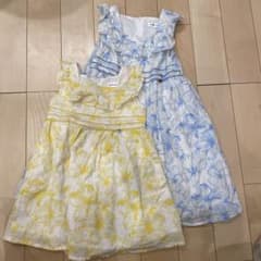 BeBe フラワープリント ノースリーブワンピース 100cm 120cmのサムネイル