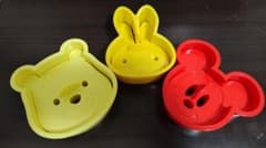 キャラクター型抜き 3種セット プーさん ミッキー ミッフィーのサムネイル
