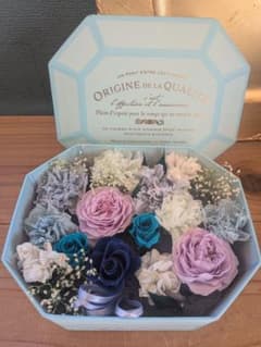 プリザーブドフラワーアレンジNo.214ジュエリーボックスアレンジ