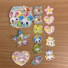 平成レトロ 動物 キャラクター フレークシール ステッカー 平成女児