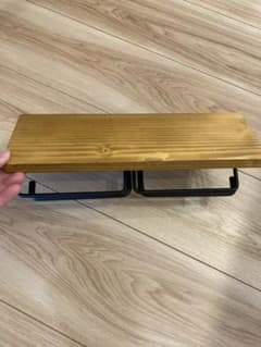 いっこ様専用　トイレットペーパーホルダー　木目　オシャレのサムネイル