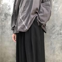 ☆ワイドシルエット バルーン パンツ コクーンパンツブラック000110 L ☆のサムネイル