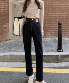 ハイウエスト ストレートデニムパンツのサムネイル