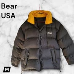 Bear USA ダウンジャケット 黒/黄 フード付きのサムネイル