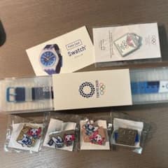 オリンピック　ボランティア　swatch ピンバッジ　セットのサムネイル