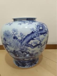 【有田焼】深川製磁 花瓶（染付 梅と竹） 有田焼】深川製磁 花瓶（染付 梅と竹） - メルカリ