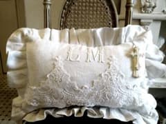 限定品※フランスアンティーク イニシャル刺繍 デザインレース