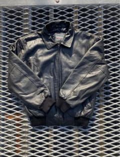 古着　vintage  A2レザージャケット　ブラック　本革　カウレザーのサムネイル