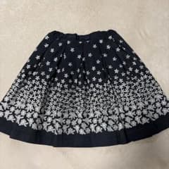 組曲 キッズ スカート 120cm ネイビー 花柄 刺繍のサムネイル