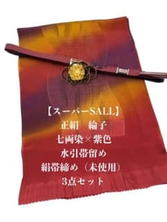 4323木綿半幅帯　龍柄 　ベージュ色 豪華水引3点セット 高級帯締め 4323木綿半幅帯龍柄 ベージュ色 豪華水引3点セット 高級帯締め