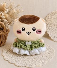 ちいかわ おすわりぬいぐるみ ぬい服 ハンドメイド ドレス 緑色 - 4