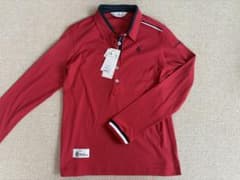 Munsingwear 長袖ポロシャツ レッド Mサイズ - メルカリ