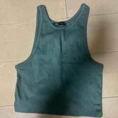 ZARA タンクトップ　グリーンのサムネイル