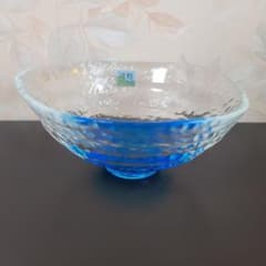 未使用 青森伝統工芸 津軽びいどろ ガラス鉢 金箔入りのサムネイル