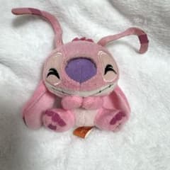 ディズニー スティッチ エンジェル ぬいぐるみ キーホルダー ピンク
