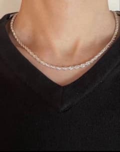 早い者勝ち‼️ツイストチェーン ネックレス 3mm 50cm シルバー925のサムネイル