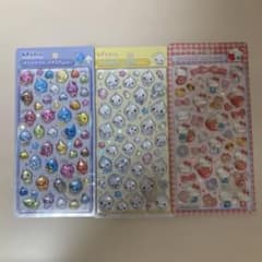 正規品　ボンボンドロップシール　しずくちゃん みるみるちゃん　キティ　３枚セット