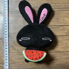 LOVEうさぎ ぬいぐるみ 大塚愛 ラブうさぎ黒色 スイカ - メルカリ