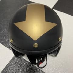 ジェットヘルメット マットブラック ゴールドのサムネイル