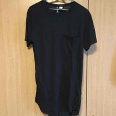 ロング丈 Tシャツ 黒のサムネイル