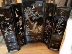 パーテーション 間仕切り 中国骨董 古典 木製 衝立 屏風 - メルカリ