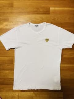 PLAY COMME des GARÇONS ゴールドハート Tシャツ Lのサムネイル