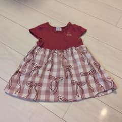 hakka baby ワンピース 赤/チェックのサムネイル