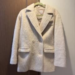ピーチジョン ダブルシャギーショートコート ピンクベージュのサムネイル