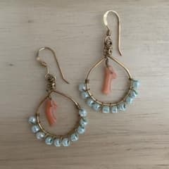 Adorned by the Sea ピンクコーラル 14kgfピアス ハワイ - メルカリ