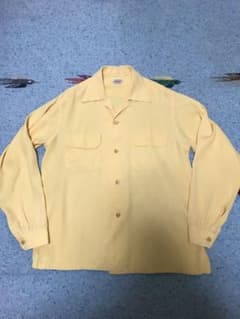 50s Towncraft レーヨンシャツ ギャバジン レモン イエロー 黄 - メルカリ