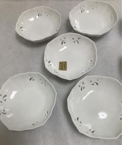有田焼★上品な透かし小皿・小鉢セット★10枚セット★未使用品のサムネイル