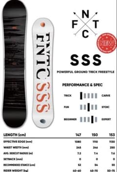 FNTC SSS 150cm 25-26 おまけソールカバー付き - メルカリ