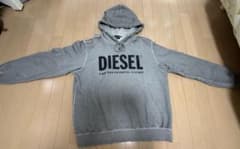 DIESEL ロゴ プルオーバーパーカー グレーのサムネイル