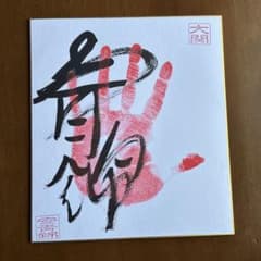 ⭕️令和8年、大相撲、大関『安青錦』関 手形、サイン、落款入り色紙