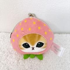 mofusand モフサンド フルーツにゃんミニがまぐち いちご 苺 (k